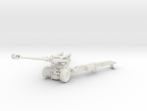 1/72 Scale M198 155mm Howitzer in White Natural Versatile Plastic