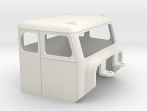 Truck Cab, Be-Ge 1600, fits Tekno Scania in White Natural Versatile Plastic