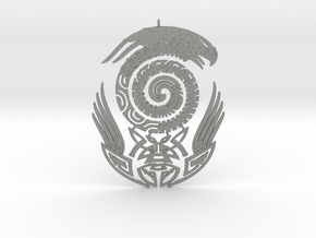Maori snake bird tattoo Pendant  in Gray PA12