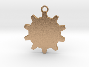 Time (Gear) Pendant in Natural Bronze
