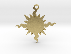 Light (Sun) Pendant in Natural Brass