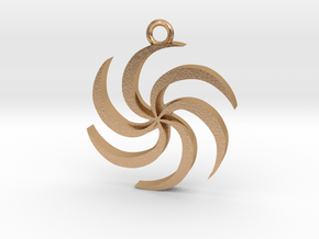 Space (Spiral) Pendant in Natural Bronze