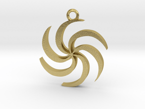 Space (Spiral) Pendant in Natural Brass