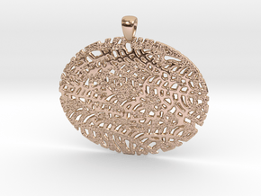 VENA011 Pendant in 14k Rose Gold Plated Brass