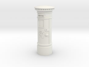 35mm/O Gauge Post Box in White Natural Versatile Plastic