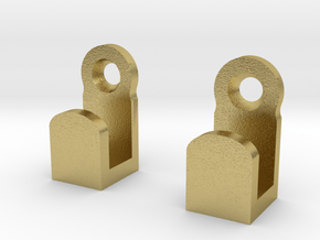 Light Switch Plate Hooks in Natural Brass