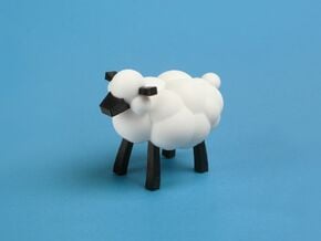 Sheep from LEO the Maker Prince: legs, ears and no in Black Natural Versatile Plastic