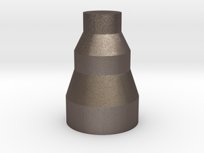 vase in Polished Bronzed-Silver Steel: Medium