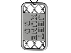 Jeet Kune Do Dog Tag in Polished Bronzed Silver Steel