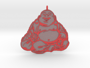 Laughing Buddha pendant colored in Natural Full Color Sandstone