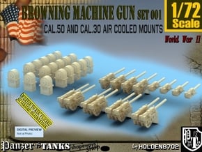 1/72 M2 Air Cooled M2 MG Mount Set001 in Tan Fine Detail Plastic