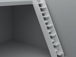 Dollhouse Lapeyre Stair in Tan Fine Detail Plastic