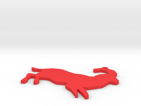 Sheep in Red Processed Versatile Plastic: Medium