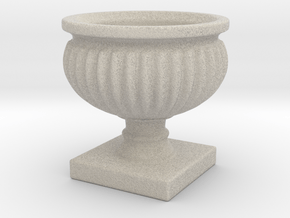 Planter Urn Hollow Form 2017-0010 Porcelain in Natural Sandstone: 1:8