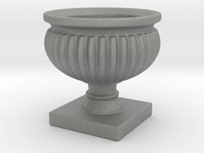 Planter Urn Hollow Form 2017-0010 Porcelain in Gray PA12: 1:12