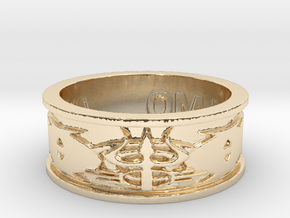Lord Shiva's Ring "Karma II" Ring Size 13 in 14K Yellow Gold