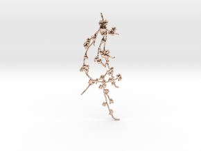 Branch02 Pendant in 14k Rose Gold Plated Brass