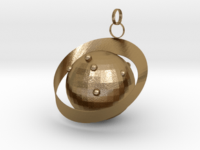 PLANET in Polished Gold Steel