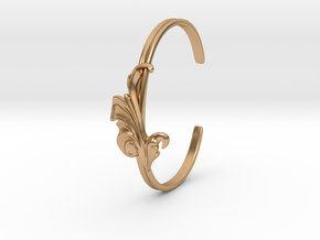 Acanthus Leaf Bangle Cuff in Polished Bronze: Small