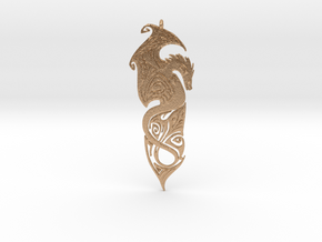 Dragon pendant in Natural Bronze