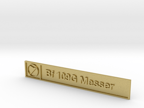 Bf 109G Plaque in Natural Brass