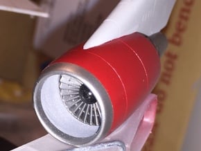 1/144 Scale 747-400 FC6-80C2F Compressor Parts in Tan Fine Detail Plastic