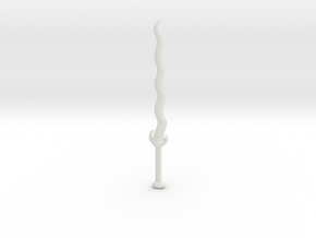 Wazy Sword  in White Natural Versatile Plastic