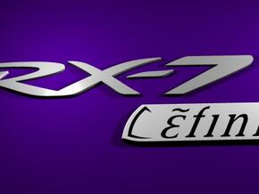 Efini RX-7 new style logo in White Processed Versatile Plastic