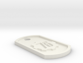 Fallout 76 Themed Dog Tag in White Natural Versatile Plastic