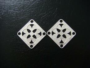 Elegant Earrings - Four Fountains in Natural Silver