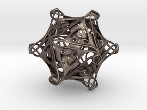 Icosahedron modified organic  in Polished Bronzed-Silver Steel