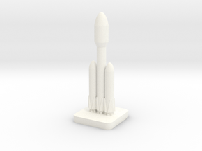 Mini Space Program, Falcon Heavy in White Processed Versatile Plastic