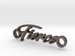 Fierce Pendant - Metal in Polished Bronzed-Silver Steel