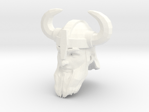 dwarf head 3 with helmet in White Processed Versatile Plastic