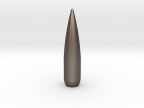 12.7x108mm replica projectile in Polished Bronzed-Silver Steel