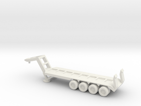 1/160 Scale M747 Semitrailer Low Bed in White Natural Versatile Plastic