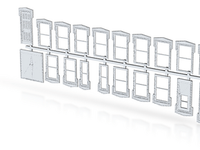 NYC Lake City Depot Doors and Windows - 1950s vers in Tan Fine Detail Plastic