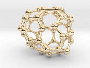 0671 Fullerene c44-43 c1 in 14k Gold Plated Brass