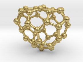 0672 Fullerene c44-44 c1 in Natural Brass