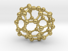 0673 Fullerene c44-46 c1 in Natural Brass