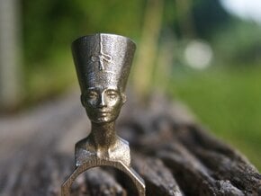 Nefertiti ring in Polished Bronzed-Silver Steel