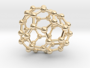0675 Fullerene c44-47 c1 in 14k Gold Plated Brass