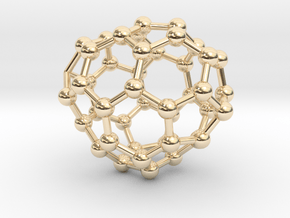 0678 Fullerene c44-50 c1 in 14k Gold Plated Brass