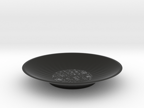 plate in Black Natural Versatile Plastic: Small