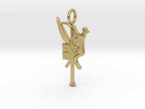 Mafdet amulet in Natural Brass