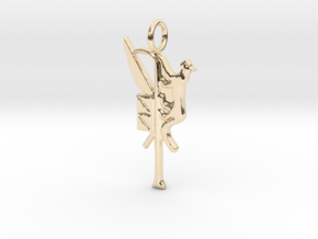 Mafdet amulet in 14k Gold Plated Brass