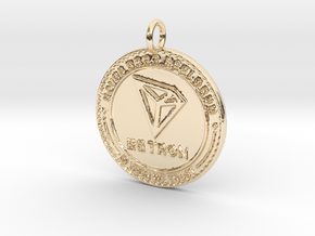 TRON TRX Pendant in 14k Gold Plated Brass