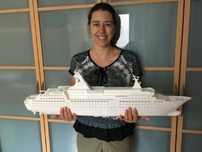 MS Arkona, Hull - Front End (1:200, RC) in White Natural Versatile Plastic