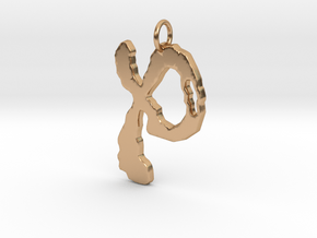 Ring 22 Pendant in Polished Bronze
