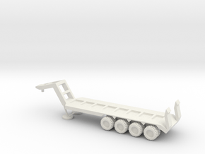 1/87 Scale M747 Semitrailer Low Bed in White Natural Versatile Plastic